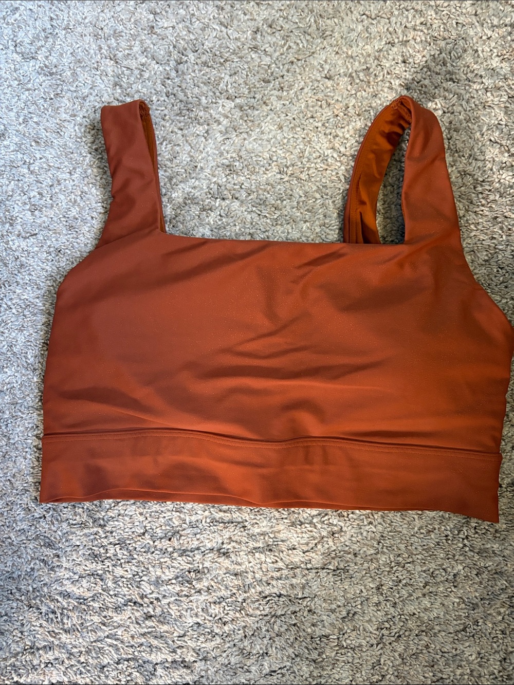 CALIA by Carrie Underwood Rust Square-Neck Athletic Crop Top